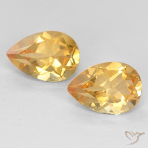 1.27ctw Naturel Orange-or Citrine, En forme de poire, VVS-VS
