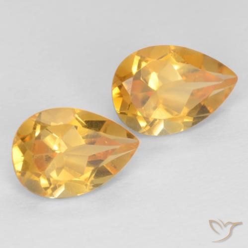 Shop natural 1.26ct Orange doré profond Citrine gems, En forme de poire, from Brésil at GemSelect. In stock, global shipping!