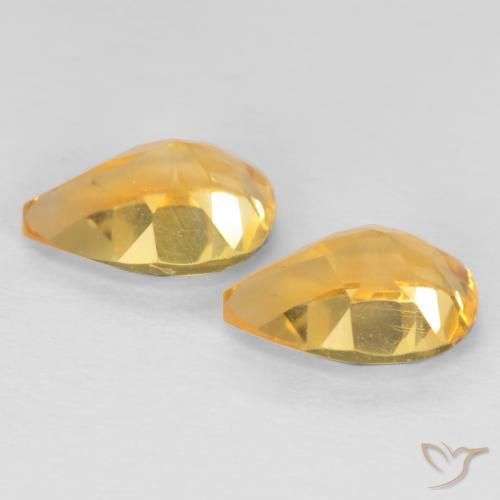 Shop natural 1.26ct Orange doré profond Citrine gems, En forme de poire, from Brésil at GemSelect. In stock, global shipping!