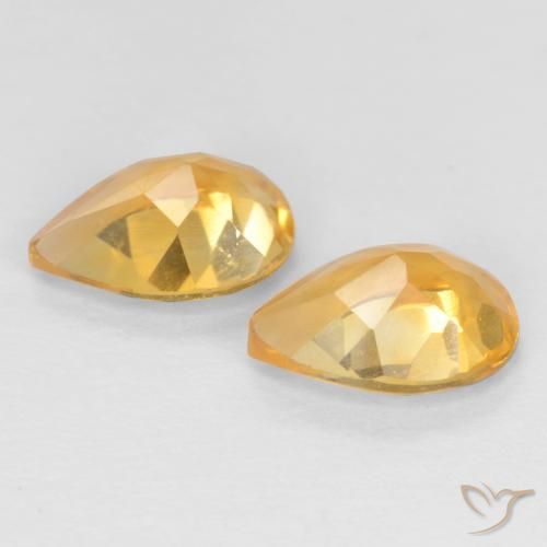 Shop natural 1.18ct Orange doré profond Citrine gems, En forme de poire, from Brésil at GemSelect. In stock, global shipping!