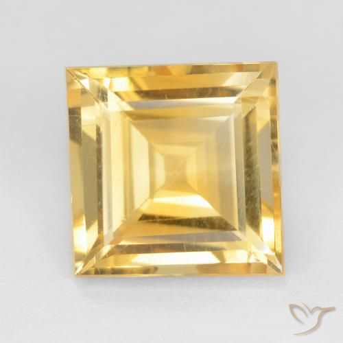 Citrine Or naturelle Carré, 3.03 ct, VS
