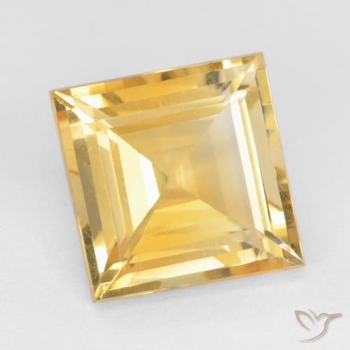 Citrine Or naturelle Carré, 3.03 ct, VS