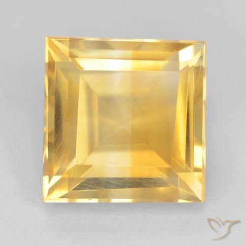 3.04ct Naturel Or moyen Citrine, Carré, VS