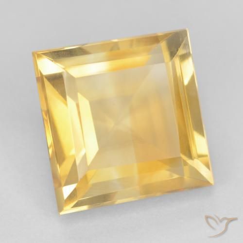 Citrine Or moyen naturelle Carré, 3.04 ct, VS