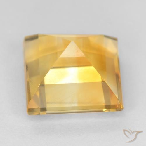 Citrine Or moyen naturelle Carré, 3.04 ct, VS