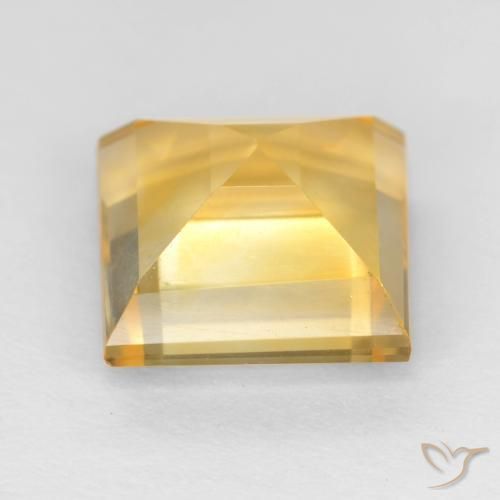 Citrine Or naturelle Carré, 3.49 ct, VVS-VS