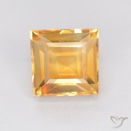 1.14ct Naturel Orange-or Citrine, Carré, VS