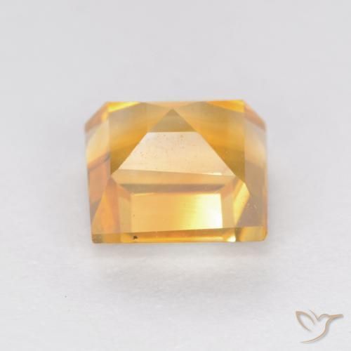 Citrine Orange-or naturelle Carré, 1.14 ct, VS