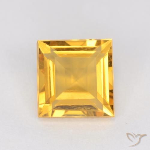 1.06ct Naturel Orange Doré Citrine, Carré, VS