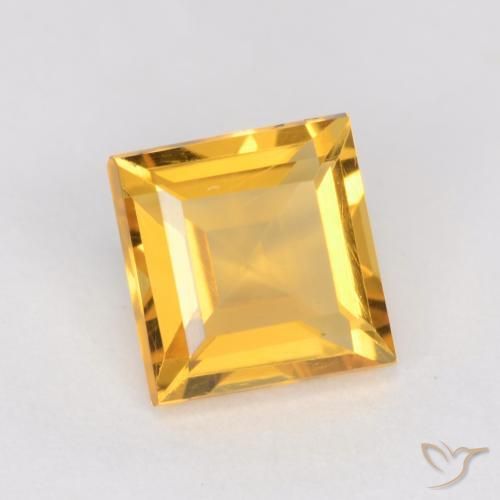 Citrine Orange Doré naturelle Carré, 1.06 ct, VS