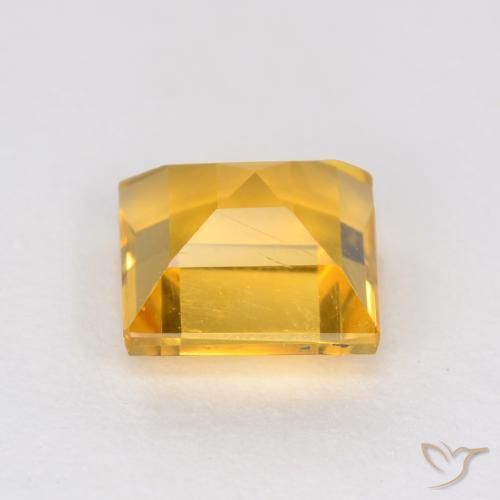 Citrine Orange Doré naturelle Carré, 1.06 ct, VS