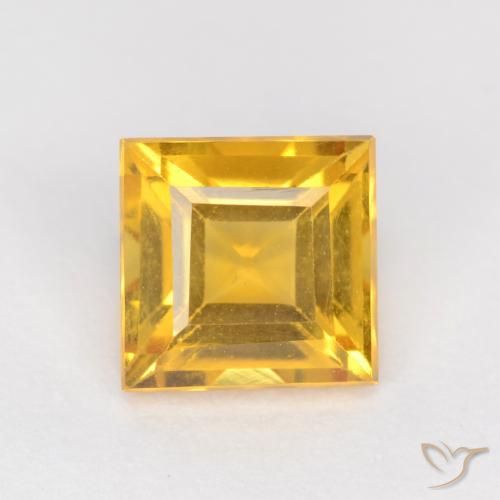 1.05ct Naturel Orange Doré Citrine, Carré, VS
