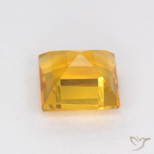 Citrine Orange Doré naturelle Carré, 1.05 ct, VS