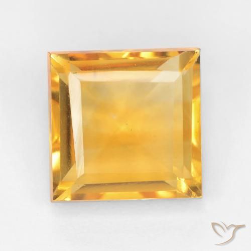 Citrine Orange Doré naturelle Carré, 2.78 ct, VS
