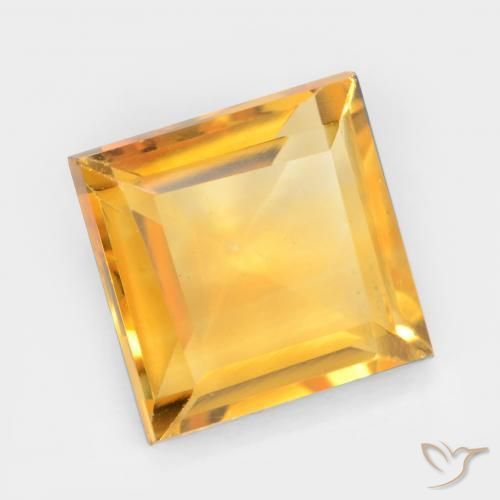 Citrine Orange Doré naturelle Carré, 2.78 ct, VS