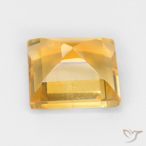Citrine Orange Doré naturelle Carré, 2.78 ct, VS