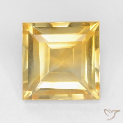 Citrine Or naturelle Carré, 2.21 ct, VS