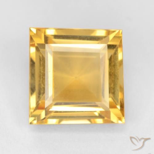 3.50ct Naturel Doré vif Citrine, Carré, VS