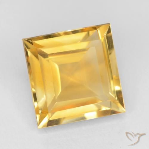 Citrine Doré vif naturelle Carré, 2.66 ct, VS