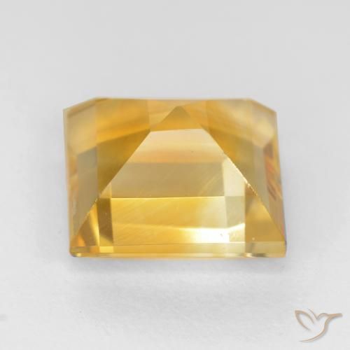 Citrine Doré vif naturelle Carré, 2.66 ct, VS