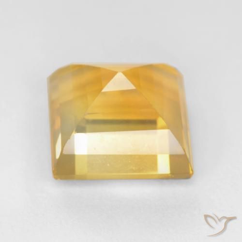 Citrine Doré vif naturelle Carré, 3.66 ct, VS