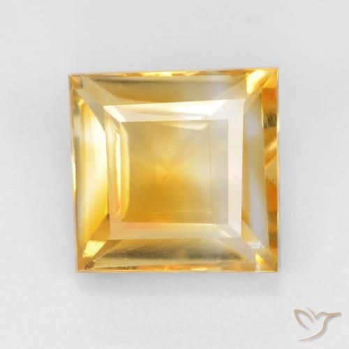 Citrine Or naturelle Carré, 2.10 ct, VS