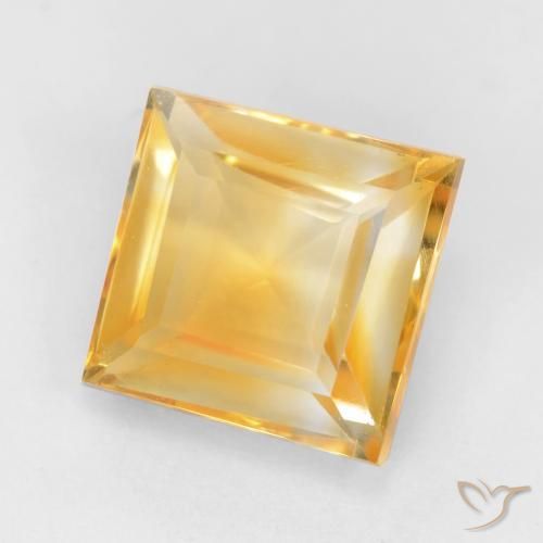 Citrine Or naturelle Carré, 2.10 ct, VS