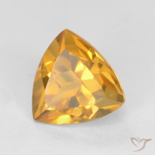 Citrine Doré foncé naturelle Trillion, 1.27 ct, VS