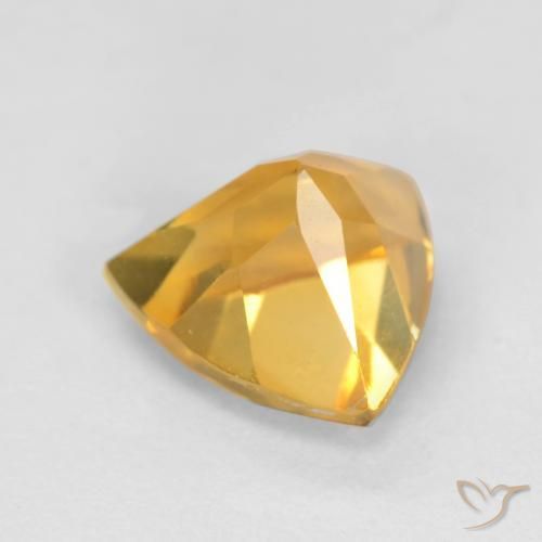 Citrine Doré foncé naturelle Trillion, 1.27 ct, VS