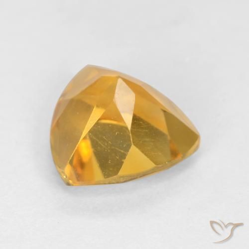 Citrine Orange doré profond naturelle Trillion, 1.16 ct, VS-SI