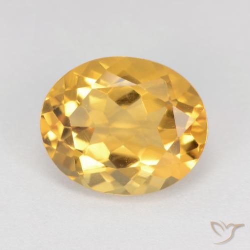 3.71ct Naturel Or moyen Citrine, ovale, VS