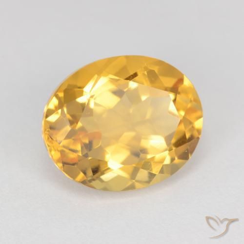 Citrine Or moyen naturelle ovale, 3.71 ct, VS