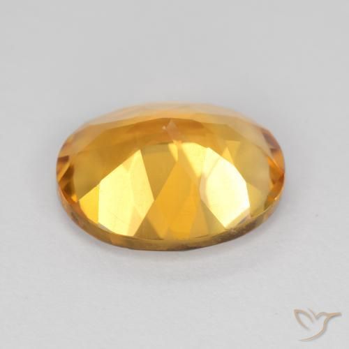 Citrine Orange-or naturelle ovale, 3.14 ct, VS