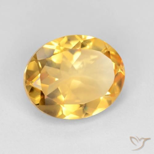 Citrine Doré moyen naturelle ovale, 3.40 ct, VS