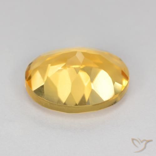 Citrine Doré moyen naturelle ovale, 3.40 ct, VS