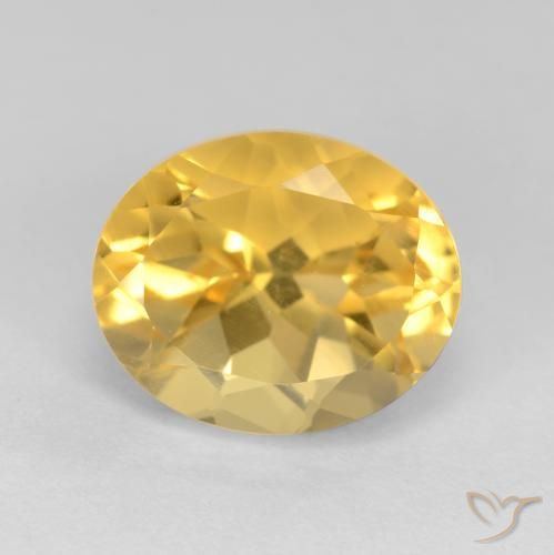 4.09ct Naturel Doré moyen Citrine, ovale, VS