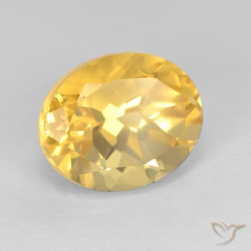 Citrine Doré moyen naturelle ovale, 4.09 ct, VS