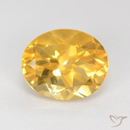 Citrine Or moyen naturelle ovale, 3.70 ct, VS