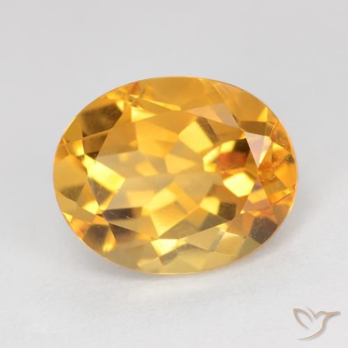 3.97ct Naturel Doré foncé Citrine, ovale, VS