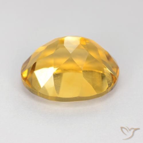 Citrine Doré foncé naturelle ovale, 3.97 ct, VS
