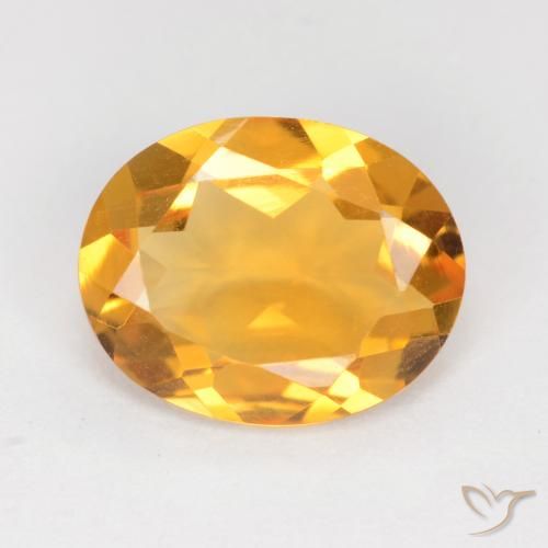 Citrine Orange-or naturelle ovale, 2.55 ct, VS