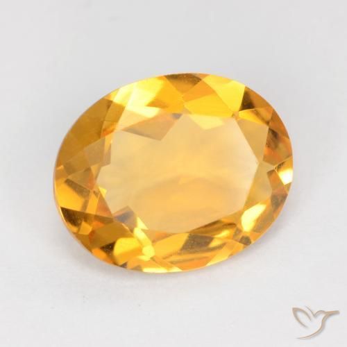 Citrine Orange-or naturelle ovale, 2.55 ct, VS