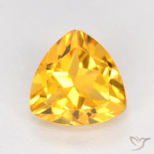Citrine Doré vif naturelle Trillion, 1.21 ct, VS