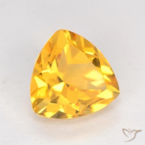 Citrine Doré vif naturelle Trillion, 1.21 ct, VS