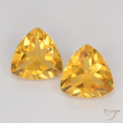 2.03ctw Naturel Doré moyen Citrine, Trillion, VS