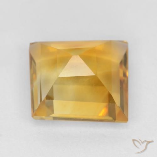 Citrine Doré foncé naturelle Carré, 2.12 ct, VS