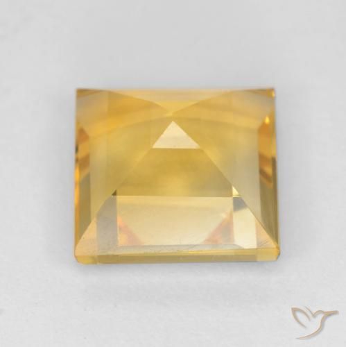 Citrine Doré vif naturelle Carré, 2.63 ct, VS