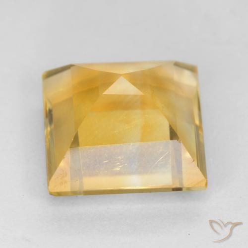 Citrine Doré vif naturelle Carré, 3.43 ct, VS