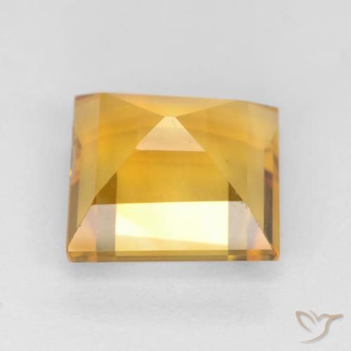 Citrine Orange Doré naturelle Carré, 3.31 ct, VS