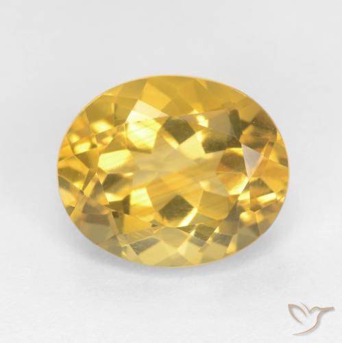 Citrine Doré moyen naturelle ovale, 3.71 ct, VS
